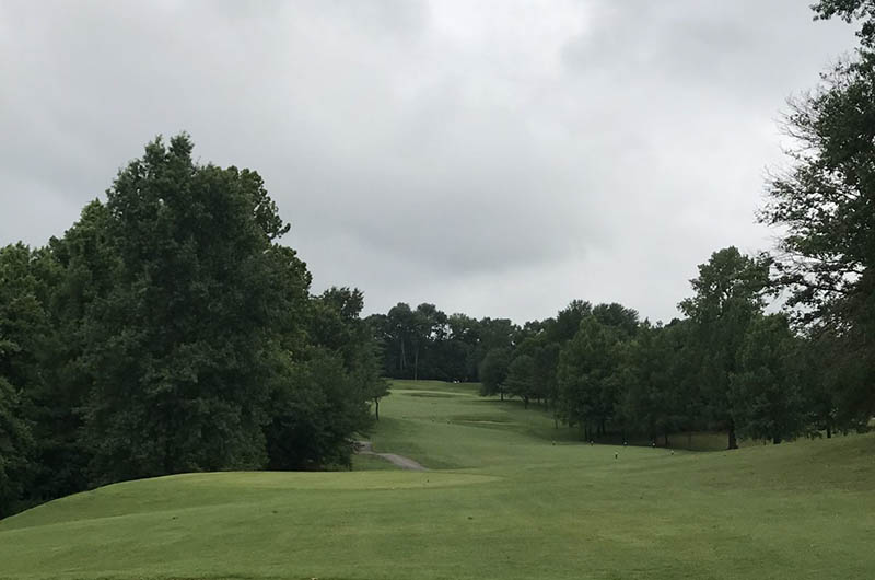 undulating fairway on a cloudy day