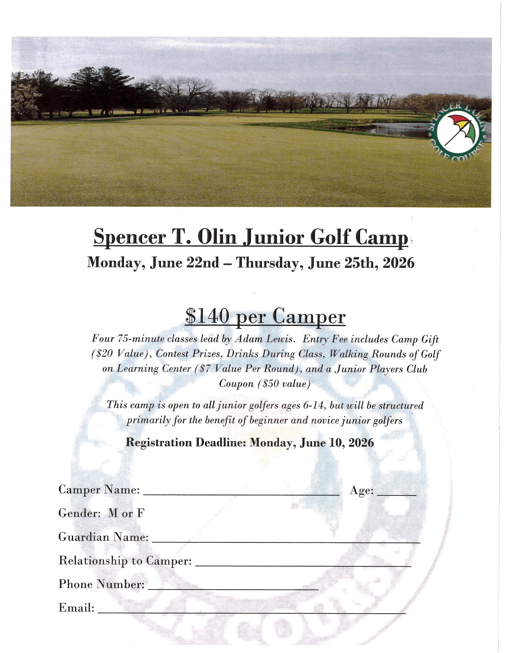 Jr Golf Camp